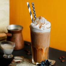 [100 Pack] Mixed Black Patterned Paper Straw, Disposable Straw, Suitable For Birthdays, Coffee, Cocktails, Lemonade, Beverages, Bars, Restaurants, DIY Decoration, Party Supplies, Weddings, New Year's, Bride/Baby Baptism, Halloween, Christmas Decoration