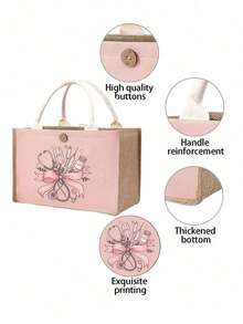 Conjunto de bolso de mano tipo tote y bolsa de cosméticos con tema de enfermera en color rosa, estilo casual, estructura de tela, con estampado de estetoscopio, corazón, jeringa, termómetro y pastillas, adecuado para la temporada de regreso a la escuela, bolso de hombro para viajes de vacaciones, unisex, regalo perfecto, artículos de uso diario, regalos de Navidad, regalos de Halloween