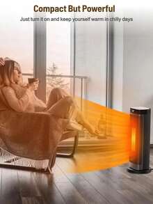 Indoor Heater, Portable Heater, 2000W PTC Electric Heater, 3 Mode Settings, 9-Hour Timer, 80° Oscillation, Automatic Shutdown When Tipped Over, Overheat Protection, Suitable For Offices, Rooms, Garages, Personal Table Heater - 查看 10