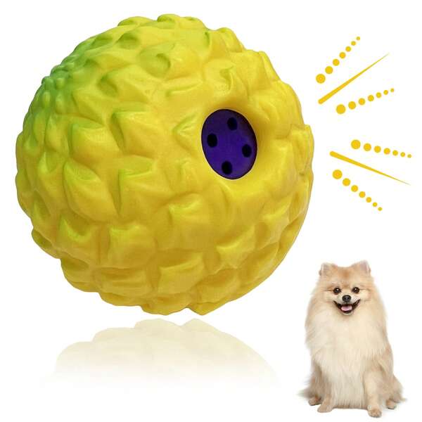 Pet Ball For Dogs Toys For Puppy Interactive Dog Toy For Small Medium Large Dogs (Yellow, XS/2.75 Inch)