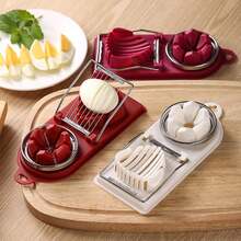 1pc 2-In-1 Egg Slicer, Household Egg Cutter, Multi-Function Pickled Egg Peeler, Egg Divider, Versatile Kitchen Tool