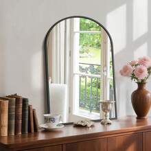 OLIXIS 20"X30" Arched Gold Bathroom Mirrors For Wall, Bathroom Mirrors For Over Sink, Metal Framed With HD Shatter-Proof Glass For Entryway, Living Room, Bedroom - màu đen - Xem 2