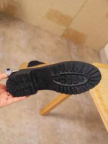 Women's Solid Color Round Toe Casual Fashion Slip-On Chelsea Ankle Boots