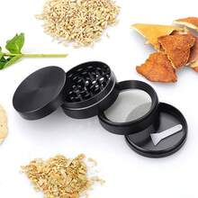 1 pezzo Macinino in lega di alluminio a 4 strati - Macinino in metallo multifunzione premium - Accessorio compatto per uso domestico - Set regalo per le feste (Natale/Ognissanti)