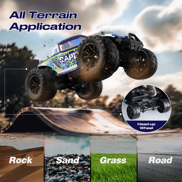 RC-Auto im Maßstab 1:16 mit anderer Karosserie, Hochgeschwindigkeits-Elektro-LKW mit 4WD und Kohlebürsten, wasserdichtes 4x4-Geländefahrzeug mit Fernbedienung und 2 wiederaufladbaren Batterien, 2,4-GHz-Rennwagen, RC-Drift-Rennwagen, proportionale Drosselklappe/Lenkung, LED-Beleuchtungsmodi, Driften im Freien, Geburtstags- und Weihnachtsgeschenke