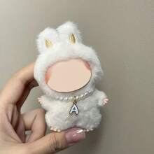 【仅项链】创意新款10cm娃娃第四代迷你Labobo陶瓷娃娃吊坠，可爱珍珠字母项链 - 彩色 - 查看 4