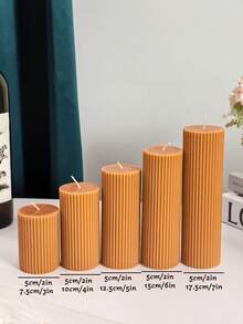 5cm * 17.5cm Brown Gear Cylindrical Aromatherapy Candle Atmosphere Decoration, Soy Candle Decoration Center, Wedding, Party, Ramadan, Daily, Christmas Home Decoration Candles, Suitable For Giving Gifts To Women/Men On Birthdays, High-End Niche Gifts,Scented Candle