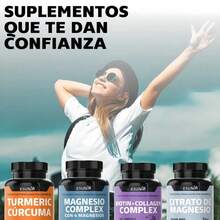Complejo de Magnesio | Contiene 4 tipos de magnesio: Citrato de Magnesio, Glicinato de Magnesio, Gluconato de Magnesio y Óxido de Magnesio | 710mg de magnesio puro por cápsula | Suplemento Dietético sin Relleno - 60 Cápsulas - Otros - Ver 7