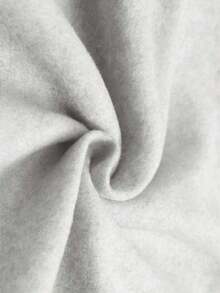 2025 HoodiesWomen's Slogan Print Thermal Lined Casual Loose Fit Hoodie Sweatshirt, Autumn/WinterLoose And Comfortablewinter Clothes For Women - Xám nhạt 9 - Xem 4