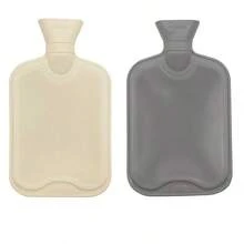 1 个 2L 橡胶热水袋，装满热水，适用于加热和冷却手脚，非常适合缓解痛经、颈部和肩部疼痛，可用作圣诞礼物 - 彩色 - 查看 8