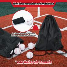 Omawrf Pelotas de béisbol Blandas, 15 Piezas de Pelotas de béisbol de Espuma para prácticas de bateo, Pelotas de béisbol de Colores con Bolsa de cordón para Interior, Exterior, niños y Adolescentes - blanco - Ver 12