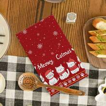 2 peças de panos de prato de Natal e Inverno, toalhas de mão macias e absorventes, bonecos de neve fofos, gatos, flores e flocos de neve, estilo moderno, decoração de inverno e Natal, toalhas de cozinha, decoração para casa