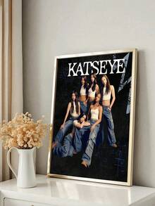 1PC KATSEYE Group Art Print, Wall Decor, Katseye Poster _ Kpop Katseye Wall Art Print _ Fan Inspired Katseye Decor _ Unique Kpop Band Poster - Multicolor - View 1