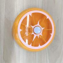 2025 New Portable Mini 7-Compartment Fruit Shaped Rotating Transparent Pill Organizer Box Travel Essentials For Holiday Vacation Medicine Organizer Emergency Kit Pill Box For Travel For Outdoor First Aid Bag