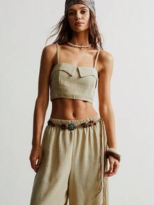 Rusttydustty Marked Code Casual Vacation Women's Setboho Easter Beach Outfits Hawaii Music Festival Tropical Vacation - Khaki - View 7