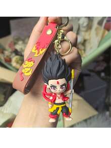 Creative Popular Nezha Havoc In Heaven Keychain, Ao Bing & Taiyi Zhenren Pendant Decoration, Car Bag Hanging Ornament