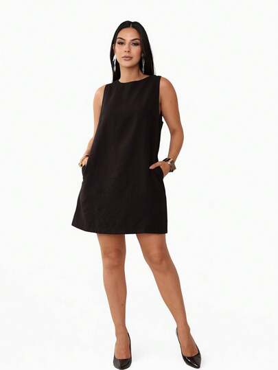 Vestido Midi Marrante Bolso Ziper Alta Costura Blogueira Tendencia QUEIMA DE ESTOQUE