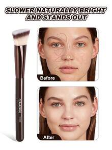 MAANGE 11件/16件套专业双头铝制面部化妆刷套装，包含散粉刷、腮红刷、遮瑕刷、高光刷、晕染刷、粉底刷、轮廓刷、晕染刷、眼影刷、眼线刷、眉刷、睫毛刷，轻松打造精致妆容，多功能超柔软化妆刷套装 - 咖啡棕 - 查看 12