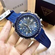 Guess Đồng hồ nam Quartz, vỏ thép không gỉ, dây đeo silicon. Đồng hồ Pointer có khả năng chống nước ở độ sâu 50 mét, phù hợp cho các hoạt động hàng ngày và thể thao W0167G1/W1047G2. - Xám - Xem 6