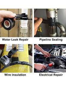 Water Pipe Leak Repair Tape Self-Adhesive Strong Waterproof Tape Water Pipe Leak Winding Repair Silicone Rubber Leak Stop Tape