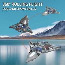 CASRRA K800遥控无人机，采用SBS防摔材料制成，迷彩色，一键滚动/起飞/下降/悬停/手抛功能，适合初学者，室内/室外/派对娱乐用途，多旋翼四轴飞行器玩具，战斗机模型遥控玩具（含备用螺旋桨叶片），也是一件很棒的生日/圣诞节/万圣节礼物