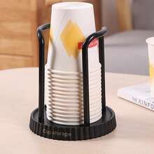 1 buc Suport de pahare din plastic de unică folosință - Dispenser de pahare de hârtie durabil pentru blat, pentru casă, birou, spa, bar, cafenea