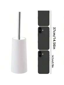 一套不锈钢可拆卸长柄马桶刷，带底座，浴室清洁刷，可清洁难以触及的区域，防霉马桶缝隙清洁刷，适用于家庭浴室清洁和浴缸深度清洁 - 彩色 - 查看 7