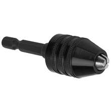 Taladro Chuck, herramienta de conversión de mandril sin llave de 0,3-6,5mm, para mini taladro de potencia de cambio rápido Hexagon Shank Chuck 1/4 Drill Chuck Impact Driver - Negro - Ver 8
