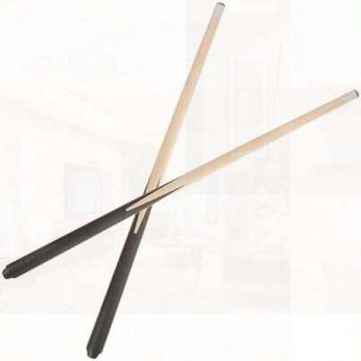 2pcs Kids Short Pool Cue Set 18.9inch Wooden Cues With 13mm Glue-On Tips For Billiards Learning & Playing