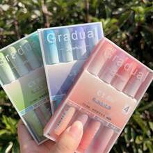 4pcs Morandi Highlighter Ins-Style Soft-Headed Markers For Girls' Hearts, Colorful Marking Pens, High-Value Eye-Friendly Journaling Pens.