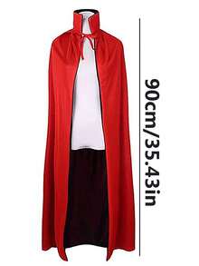 Capa de vampiro negra y roja para adultos con capucha, capa con capucha reversible y unisex, capa de vampiro/pirata para mujeres y hombres, disfraz de Halloween para fiesta y cosplay