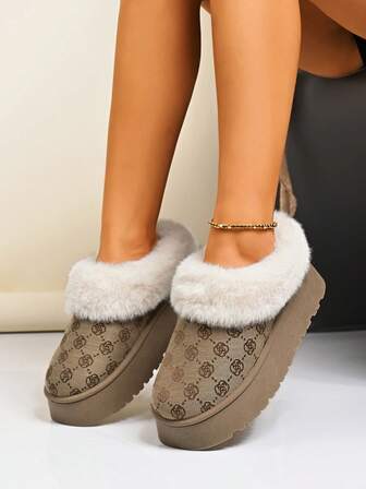 Bekväma vintersnökängor för kvinnor, varma, termofodrade ankelkängor, tjocka sulor, lämpliga för utomhusäventyr, vinterkängor