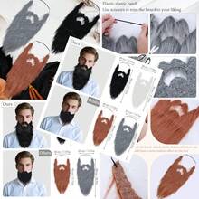 4 Pcs Long Fake Beards Wizard Beard Dwarf Gnome Beard Costume Accessories Dress Up for Party Cosplay Supplies - como en la foto - Ver 1