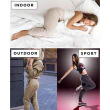 - Pantalones deportivos con cordn para mujer, pantalones deportivos de algodn de punto, varios paquetes y colores - CH + Paquete de 2 - Negro/Gris - Ver 6