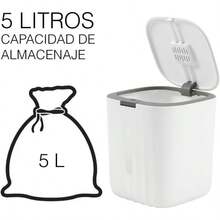 Contenedor para Alimento de Mascotas 5 Litros para Croquetas Plstico Resistente con Tapa Hermtica Color Beige - Beis - Ver 5