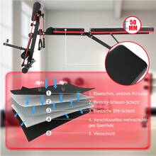 OYAJIA Adjustable Folding 4-In-1 Weight Bench With Back And Abdominal Trainer, Incline Bench & Flat Bench, Training Bench For Home Up To 300 Kg - Black - View 5