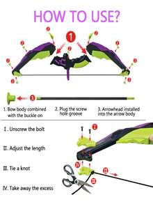 儿童弓箭套装，射箭玩具套装，带吸盘箭、靶子和箭筒，室内外狩猎游戏礼物玩具，适合 6-12 岁男孩和女孩，感恩节和圣诞节礼物 - 彩色 - 查看 8