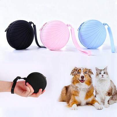 1 bolsa de treinamento de silicone para cães, bolsa para petiscos, portátil com alça de pulso, bolsa para lanches de grande capacidade para cães, adequada para caminhadas, treinamento e viagens. Um presente perfeito para amigos donos de animais de estimação.