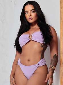 Bikini Top With Star Pendant And Butterfly Bottoms | Mora Praia Summer 2025 - tử đinh hương - Xem 1