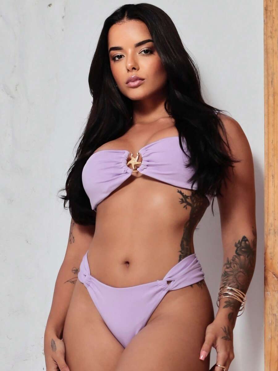 Bikini Top With Star Pendant And Butterfly Bottoms | Mora Praia Summer 2025 - tử đinh hương - Xem 1