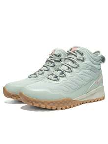 baasploa Zapatos deportivos con suela gruesa y forro de felpa para mujer - Un artículo de moda imprescindible para el invierno al aire libre, Botas de mujer con cordones para exteriores, Botas de trabajo de viaje de moda y cómodas de cuero antideslizante de alta, Zapatos de mujer, Zapatos deportivos con suela gruesa, Botas de invierno, Zapatos de mujer, Botas de felpa, Zapatos de cuña, Zapatos de paz, Zapatos deportivos de marca, Zapatos casuales