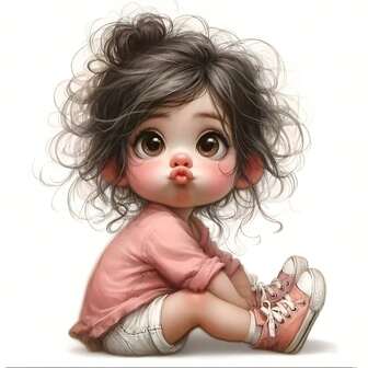 1pc/2pcs/3pcs Cute Cartoon Diaper Girl Pattern Heat Transfer Patches - Durable Plastic Iron-On Stickers, Suitable For Clothing And Accessories, Washable And Versatile DIY Fashion Decorations, Unisex, Great For T-Shirts, Jeans, Jackets, Backpacks, Hats