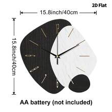Reloj de pared decorativo minimalista de lujo 2D, movimiento de cuarzo súper silencioso, sin sonido de tic-tac, adecuado para sala de estar, dormitorio y oficina, decoración de pared de dormitorio de moda - Multicolor - Ver 20