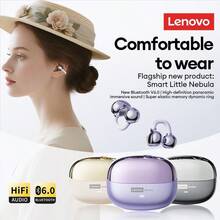 Lenovo LE302 Bluetooth Wireless Earbuds TWS Ear Clip Type Earphone Bluetooth 6.0 Touch Control Low Latency Long Battery Life HIFI Sound Quality With Mic