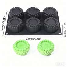 Custom 6-In-1 Round Pearl Cup Mousse Cake Mold DIY French Chocolate Dessert Aromatherapy Candle Silicone Mold
