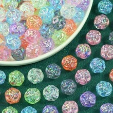 6/10pcs Mixed Acrylic Beads - Bowknot, Heart, Flower, Pentagram Shapes, DIY Bracelet Necklace Keychain Pendant, Jewelry Making Supplies