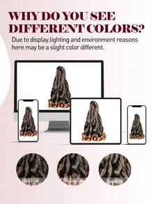 8 包 75 克/包 法式卷发辫子 24 英寸自然预拉伸弹性编织发散波浪钩针编织发 法式卷发合成接发 女士波西米亚风盒状辫子