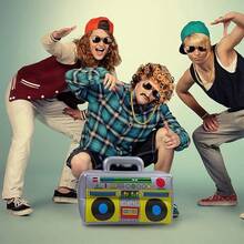 Hombres Perruca Hippie Fasching Disfraz de Carnaval 6 en 1 Disco Set con Afro Perruca Barbada Corbata Gafas Collar Dorado Pulsera y Anillo para 60er 70er 80er Cosplay, Mottoparty, Halloween - Multicolor - Ver 5