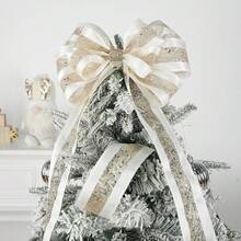 1 pièce Ruban de Noël, carreaux de champagne, motif lettres Joyeux Noël, nœud DIY boîte-cadeau décoration sapin de Noël. Décoration de maison, décorations de Noël, décoration de pièce, hiver