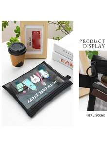 Tooth Print Makeup Bag, Mesh Portable Makeup Bag, Coconut Tree Print Bag, Travel Makeup Bag; Essential Beach Swimsuit Storage Artifact For Vacations; Coconut Tree Heart-Shaped Printed Bag Is A Must-Have For Summer Music Festivals, Perfect For Girlfriends; Foldable Lightweight Makeup Bag